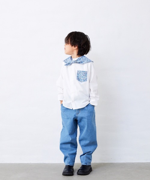 Fluffy BROTHERS(フラッフィーブラザーズ)の「バンダナ付きシャツ(シャツ/ブラウス・キッズ・ホワイト・130cm/120cm/110cm/100cm/90㎝)」の15枚目の写真
