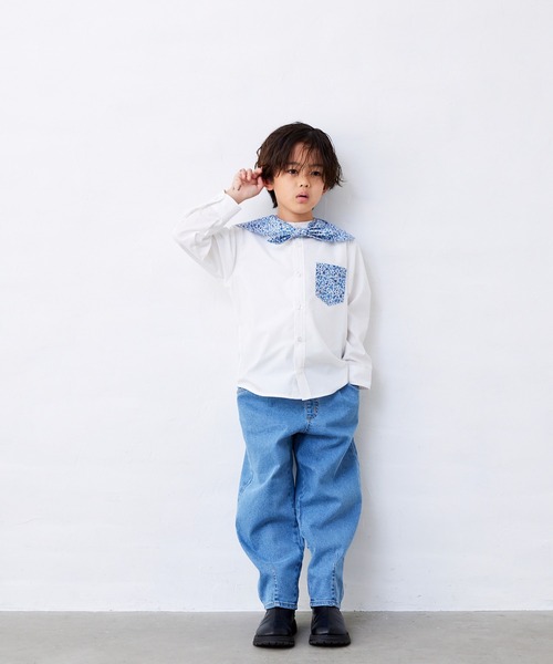 Fluffy BROTHERS(フラッフィーブラザーズ)の「バンダナ付きシャツ(シャツ/ブラウス・キッズ・ホワイト・130cm/120cm/110cm/100cm/90㎝)」の16枚目の写真