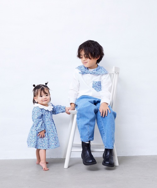 Fluffy BROTHERS(フラッフィーブラザーズ)の「バンダナ付きシャツ(シャツ/ブラウス・キッズ・ホワイト・130cm/120cm/110cm/100cm/90㎝)」の8枚目の写真