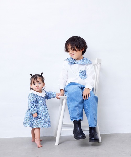Fluffy BROTHERS(フラッフィーブラザーズ)の「バンダナ付きシャツ(シャツ/ブラウス・キッズ・ホワイト・130cm/120cm/110cm/100cm/90㎝)」の9枚目の写真
