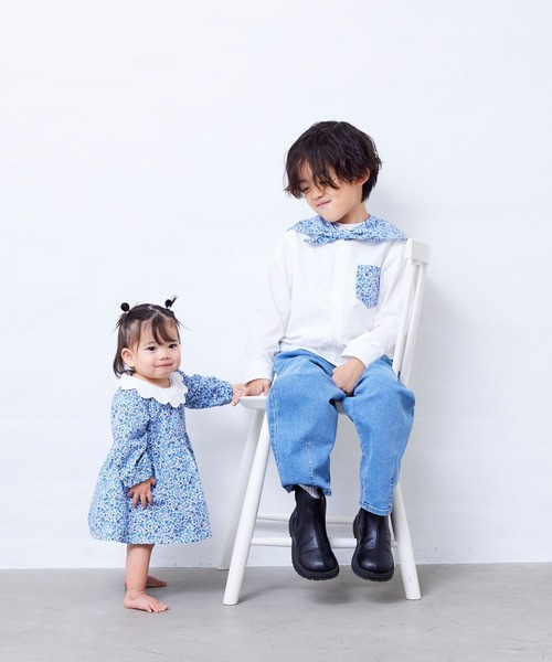 Fluffy BROTHERS(フラッフィーブラザーズ)の「バンダナ付きシャツ(シャツ/ブラウス・キッズ・ホワイト・130cm/120cm/110cm/100cm/90㎝)」の10枚目の写真
