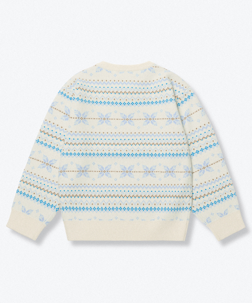 MUSINSA STANDARD KIDS（ムシンサスタンダードキッズ）の「フェアアイルクルーネックニット2 [クリーム]（ニット/セーター・レディース・その他・110/150/160/140/130/120）」の4枚目の写真