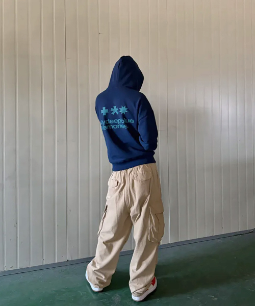 mydeepbluememories（マイディープブルーメモリーズ）の「(zp) MM SYMBOL LOGO 2WAY ZIP-UP (NAVY)（パーカー・レディース・ネイビー・SMALL/LARGE）」の5枚目の写真