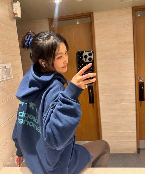 mydeepbluememories（マイディープブルーメモリーズ）の「(zp) MM SYMBOL LOGO 2WAY ZIP-UP (NAVY)（パーカー・レディース・ネイビー・SMALL/LARGE）」の11枚目の写真