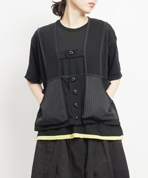 gomme（ゴム）の「バックプリーツベスト（ベスト）」