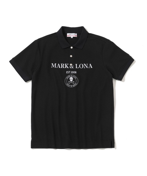 MARK & LONA（マークアンドロナ）の「Gauge Jacquard Polo | MEN（ポロシャツ・メンズ・ブラック/ホワイト/ピンク/グリーン・48/46）」の6枚目の写真