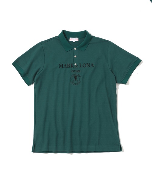 MARK & LONA（マークアンドロナ）の「Gauge Jacquard Polo | MEN（ポロシャツ・メンズ・ブラック/ホワイト/ピンク/グリーン・48/46）」の7枚目の写真