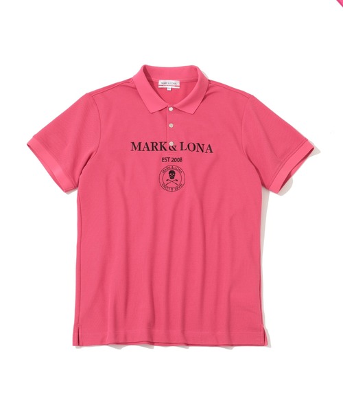 MARK & LONA（マークアンドロナ）の「Gauge Jacquard Polo | MEN（ポロシャツ・メンズ・ブラック/ホワイト/ピンク/グリーン・48/46）」の9枚目の写真