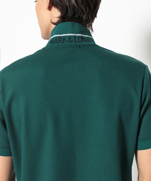 MARK & LONA（マークアンドロナ）の「Gauge Jacquard Polo | MEN（ポロシャツ・メンズ・ブラック/ホワイト/ピンク/グリーン・48/46）」の15枚目の写真