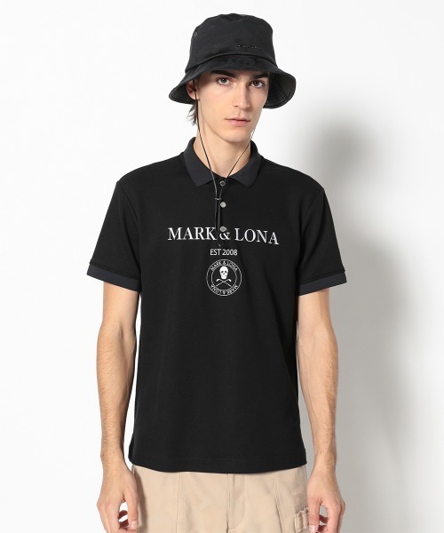 MARK & LONA（マークアンドロナ）の「Gauge Jacquard Polo | MEN（ポロシャツ・メンズ・ブラック/ホワイト/ピンク/グリーン・48/46）」の12枚目の写真