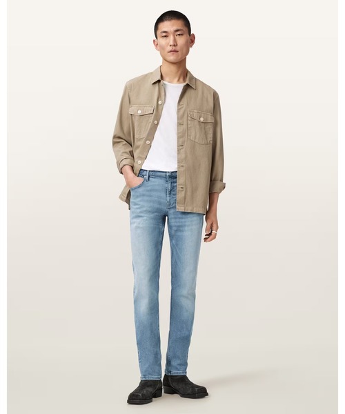 ALLSAINTS(オールセインツ)の「SID SKINNY FIT DENIM JEANS | SID スキニー フィット デニム ジーンズ(デニムパンツ・メンズ・ライトインディゴブルー・32/30/31/30/30/30/28/30)」の1枚目の写真