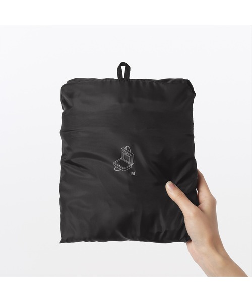 無印良品(ムジルシリョウヒン)の「たためる 撥水 旅に便利な ボストンバッグ 黒(75L用)(ボストンバッグ・レディース・ブラック・FREE)」の5枚目の写真