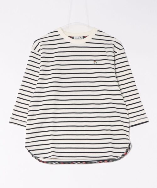 Arnold Palmer（アーノルドパーマー）の「サーフニット シェア 7分袖 プルオーバー（Tシャツ/カットソー・レディース・ライトグレー/アイボリー/アイボリー系・S/LL/XS/L/M）」の3枚目の写真