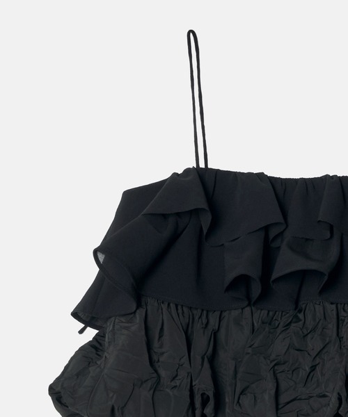 LE CIEL BLEU(ルシェルブルー)の「ラッフルビスチェトップ / Ruffled Bustier Top(その他トップス・レディース・ブラック/オフホワイト・36)」の17枚目の写真