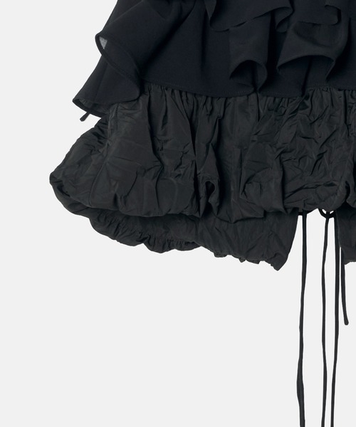 LE CIEL BLEU(ルシェルブルー)の「ラッフルビスチェトップ / Ruffled Bustier Top(その他トップス・レディース・ブラック/オフホワイト・36)」の18枚目の写真