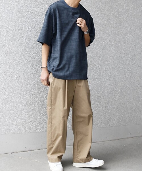 SHIPS any（シップス エニィ）の「SHIPS any:〈洗濯機可能〉FUTURE LINEN CANVAS リネンライク デザイン リブ ポケット Tシャツ◆（Tシャツ/カットソー・メンズ・オリーブ/ネイビー/ブルー/ブラウン・SMALL/LARGE/MEDIUM）」の16枚目の写真