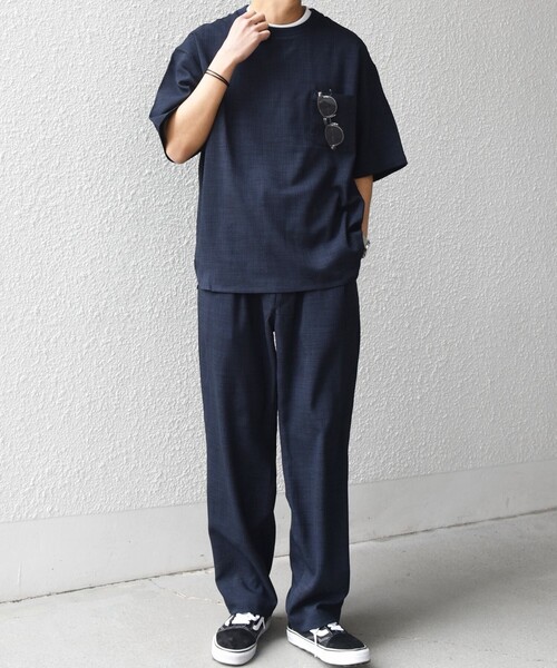 SHIPS any（シップス エニィ）の「SHIPS any:〈洗濯機可能〉FUTURE LINEN CANVAS リネンライク デザイン リブ ポケット Tシャツ◆（Tシャツ/カットソー・メンズ・オリーブ/ネイビー/ブルー/ブラウン・SMALL/LARGE/MEDIUM）」の20枚目の写真