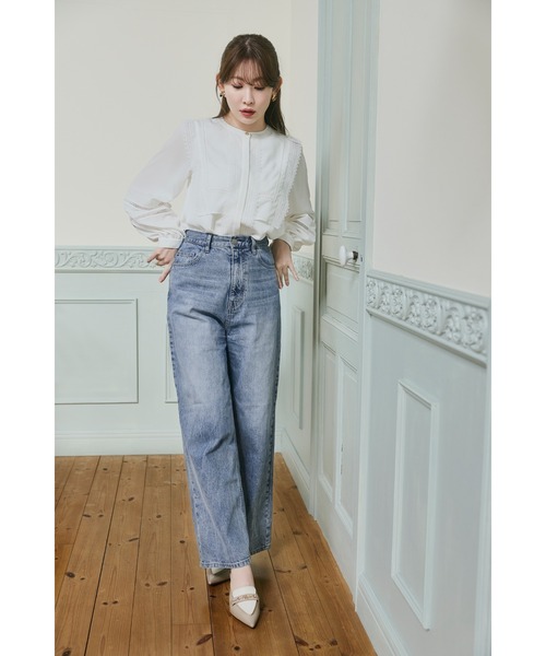 Her lip to（ハーリップトゥー）の「Alline Lace Blouse（シャツ/ブラウス・レディース・ホワイト・S/M）」の4枚目の写真