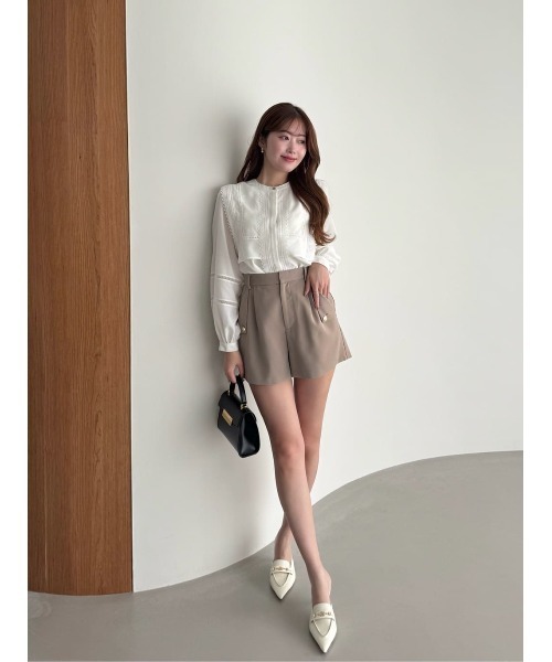 Her lip to（ハーリップトゥー）の「Alline Lace Blouse（シャツ/ブラウス・レディース・ホワイト・S/M）」の7枚目の写真