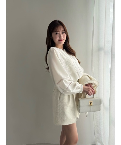 Her lip to（ハーリップトゥー）の「Alline Lace Blouse（シャツ/ブラウス・レディース・ホワイト・S/M）」の13枚目の写真