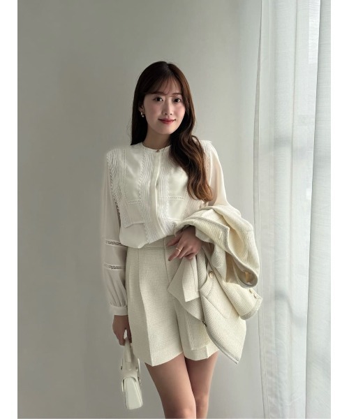 Her lip to（ハーリップトゥー）の「Alline Lace Blouse（シャツ/ブラウス・レディース・ホワイト・S/M）」の12枚目の写真