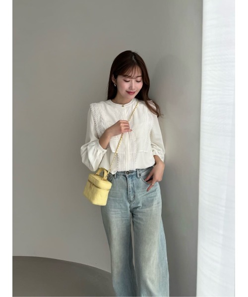 Her lip to（ハーリップトゥー）の「Alline Lace Blouse（シャツ/ブラウス・レディース・ホワイト・S/M）」の11枚目の写真