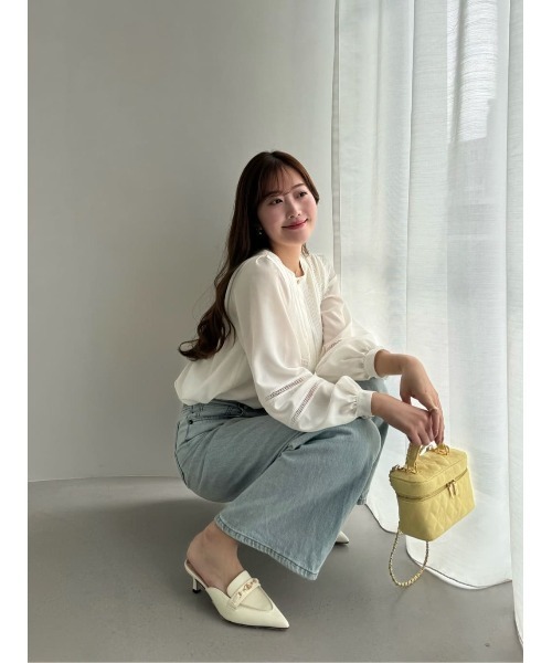 Her lip to（ハーリップトゥー）の「Alline Lace Blouse（シャツ/ブラウス・レディース・ホワイト・S/M）」の10枚目の写真