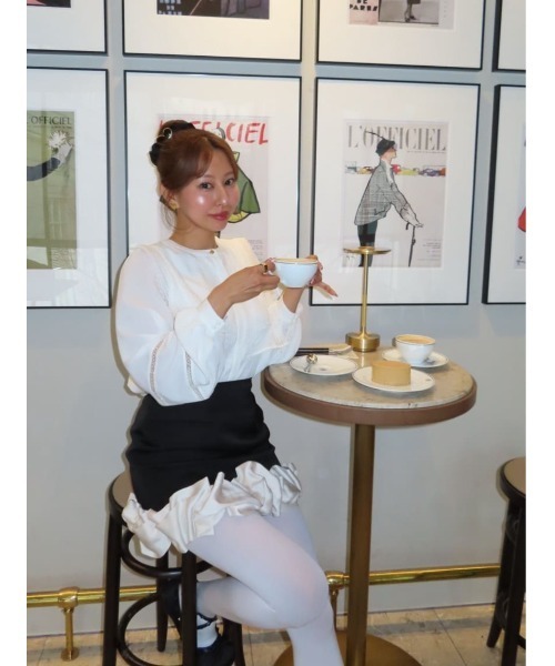 Her lip to（ハーリップトゥー）の「Alline Lace Blouse（シャツ/ブラウス・レディース・ホワイト・S/M）」の18枚目の写真