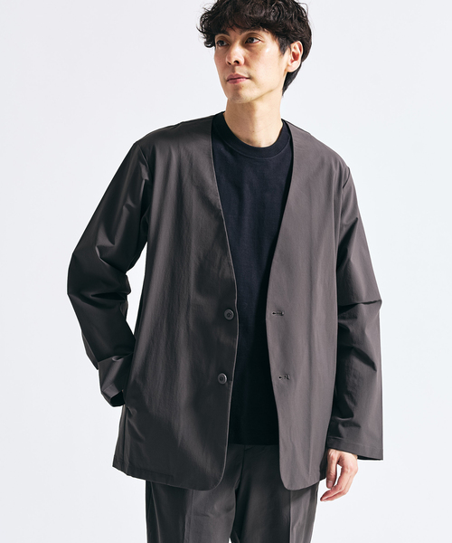 417 EDIFICE（フォーワンセブンエディフィス）の「【FREE MOTION】 カーディガンジャケット（ノーカラージャケット・メンズ・カーキ/ブラック系その他/ベージュ・LARGE/MEDIUM/SMALL）」の20枚目の写真