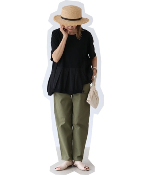 sanpo kuschel(サンポクシェル)の「でこぼこポケットパンツ(その他パンツ・レディース・カーキ/ホワイト・M/L)」の8枚目の写真