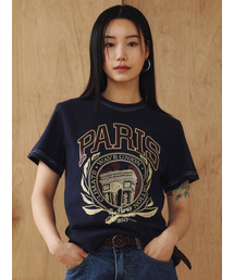 WAVE UNION（ウェーブユニオン）の「Paris T-shirt navy（Tシャツ/カットソー）」