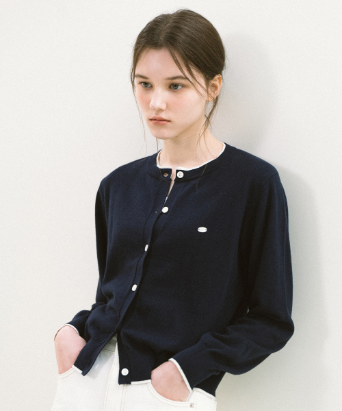 YUPPE(ヨッペ)の「レイヤードカシミヤカーディガン_ネイビー(ニット/セーター・レディース・その他・ONE)」の2枚目の写真