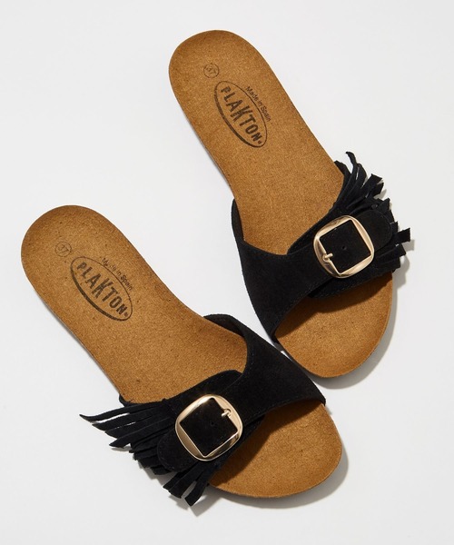 PLAKTON（プラクトン）の「BARNYARDSTORM / PLAKTON(プラクトン) / フリンジサンダル（サンダル・レディース・ブラウン/ブラック・36/37/38）」の2枚目の写真