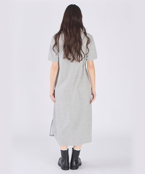 To b. by agnes b.(トゥービーバイアニエスベー)の「WEBスペシャル ピケ ジャージー 半袖 ポロ ワンピース(ワンピース・レディース・グレー・FREE)」の5枚目の写真