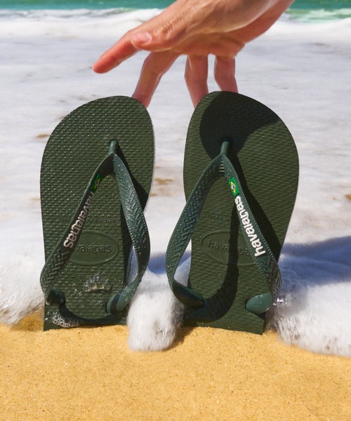 havaianas(ハワイアナス)の「BRASIL LOGO(サンダル・レディース・ブラウン系その他/ホワイト/ネイビー/ブラック系その他/ダークグリーン/ブルー/クリーム・25.5cm/27cm/29cm/22cm/23cm/24.5cm/28cm)」の5枚目の写真