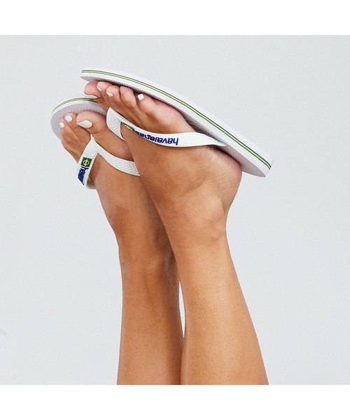 havaianas(ハワイアナス)の「BRASIL LOGO(サンダル・レディース・ブラウン系その他/ホワイト/ネイビー/ブラック系その他/ダークグリーン/ブルー/クリーム・25.5cm/27cm/29cm/22cm/23cm/24.5cm/28cm)」の15枚目の写真