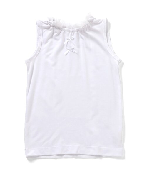 apres les cours(アプレレクール)の「サラサラこんにちはインナー ノースリーブTシャツ(インナーウェア/肌着・キッズ・ラベンダー/ベビーピンク/ブラック/オフホワイト/レモンイエロー・80/90/110/130/100/120)」の2枚目の写真