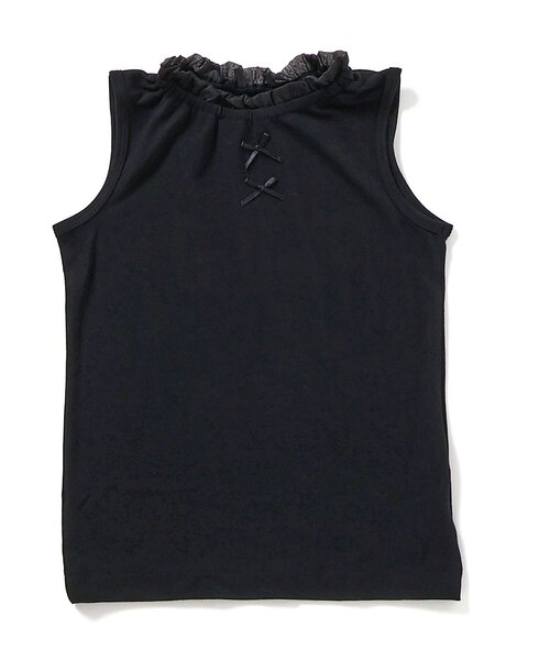 apres les cours(アプレレクール)の「サラサラこんにちはインナー ノースリーブTシャツ(インナーウェア/肌着・キッズ・ラベンダー/ベビーピンク/ブラック/オフホワイト/レモンイエロー・80/90/110/130/100/120)」の3枚目の写真