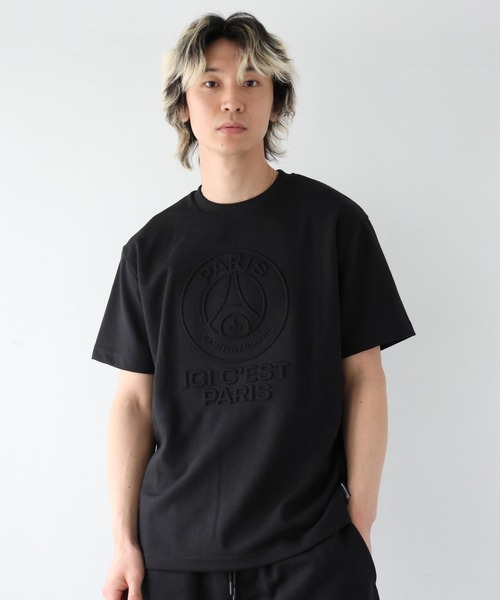 PARIS SAINT-GERMAIN(パリサンジェルマン)の「PSG-INTERLOCK EMBO SSTEE(Tシャツ/カットソー・メンズ・グレー/ブラック・M/L/XL)」の11枚目の写真