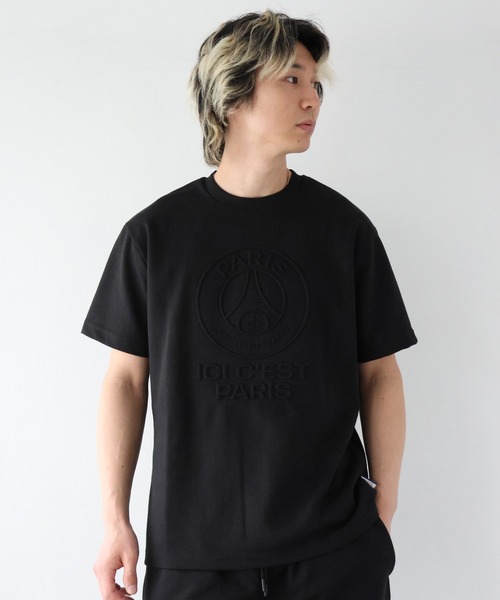 PARIS SAINT-GERMAIN(パリサンジェルマン)の「PSG-INTERLOCK EMBO SSTEE(Tシャツ/カットソー・メンズ・グレー/ブラック・M/L/XL)」の12枚目の写真