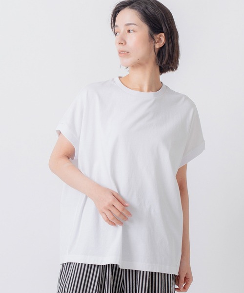 Kelen（ケレン）の「「KELEN / ケレン」ヤッコスリーブTEE（Tシャツ/カットソー・レディース・ブラック/ブラウン/オフホワイト/サックスブルー・M/S）」の2枚目の写真