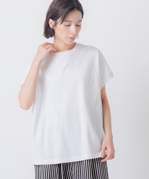 Kelen（ケレン）の「「KELEN / ケレン」ヤッコスリーブTEE（Tシャツ/カットソー・レディース・ブラック/ブラウン/オフホワイト/サックスブルー・M/S）」の12枚目の写真