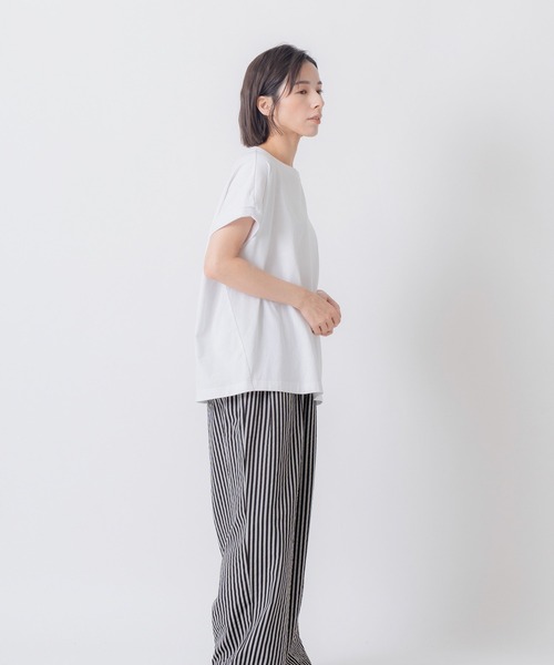 Kelen（ケレン）の「「KELEN / ケレン」ヤッコスリーブTEE（Tシャツ/カットソー・レディース・ブラック/ブラウン/オフホワイト/サックスブルー・M/S）」の13枚目の写真