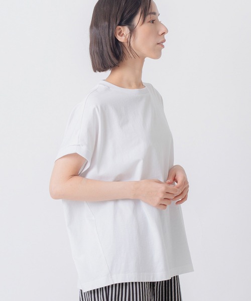 Kelen（ケレン）の「「KELEN / ケレン」ヤッコスリーブTEE（Tシャツ/カットソー・レディース・ブラック/ブラウン/オフホワイト/サックスブルー・M/S）」の14枚目の写真