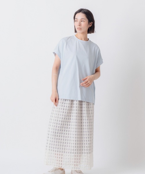 Kelen（ケレン）の「「KELEN / ケレン」ヤッコスリーブTEE（Tシャツ/カットソー・レディース・ブラック/ブラウン/オフホワイト/サックスブルー・M/S）」の17枚目の写真