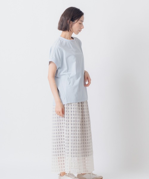 Kelen（ケレン）の「「KELEN / ケレン」ヤッコスリーブTEE（Tシャツ/カットソー・レディース・ブラック/ブラウン/オフホワイト/サックスブルー・M/S）」の19枚目の写真