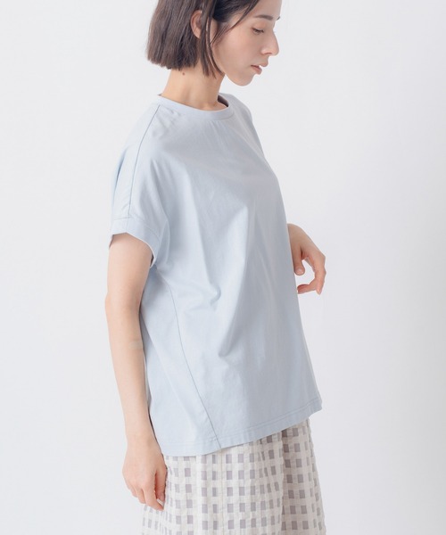Kelen（ケレン）の「「KELEN / ケレン」ヤッコスリーブTEE（Tシャツ/カットソー・レディース・ブラック/ブラウン/オフホワイト/サックスブルー・M/S）」の20枚目の写真