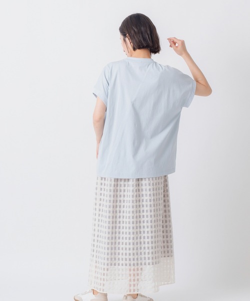 Kelen（ケレン）の「「KELEN / ケレン」ヤッコスリーブTEE（Tシャツ/カットソー・レディース・ブラック/ブラウン/オフホワイト/サックスブルー・M/S）」の21枚目の写真