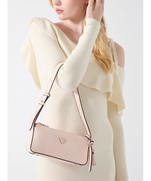 Guess（ゲス）の「ISOBEL MINI SHOULDER BAG バッグ ハンドバッグ（ハンドバッグ・レディース・ライトピンク/ブラック/ホワイト・ONE SIZE）」の3枚目の写真