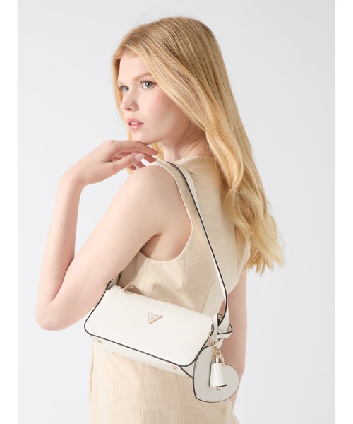 Guess（ゲス）の「ISOBEL MINI SHOULDER BAG バッグ ハンドバッグ（ハンドバッグ・レディース・ライトピンク/ブラック/ホワイト・ONE SIZE）」の2枚目の写真